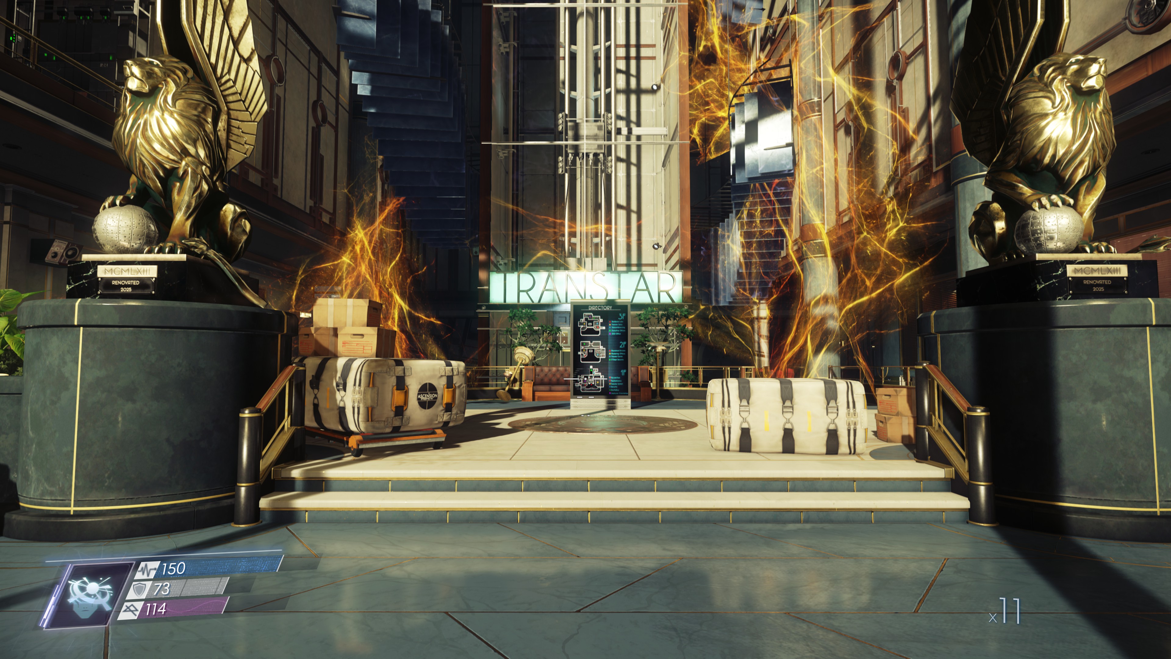 A screenshot from Prey(2017) showing the main strium area in the game.